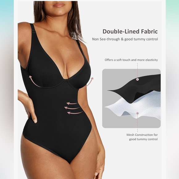 NWT Feelingirl Vneck Bodysuit Shapewear - Picture 3 of 10